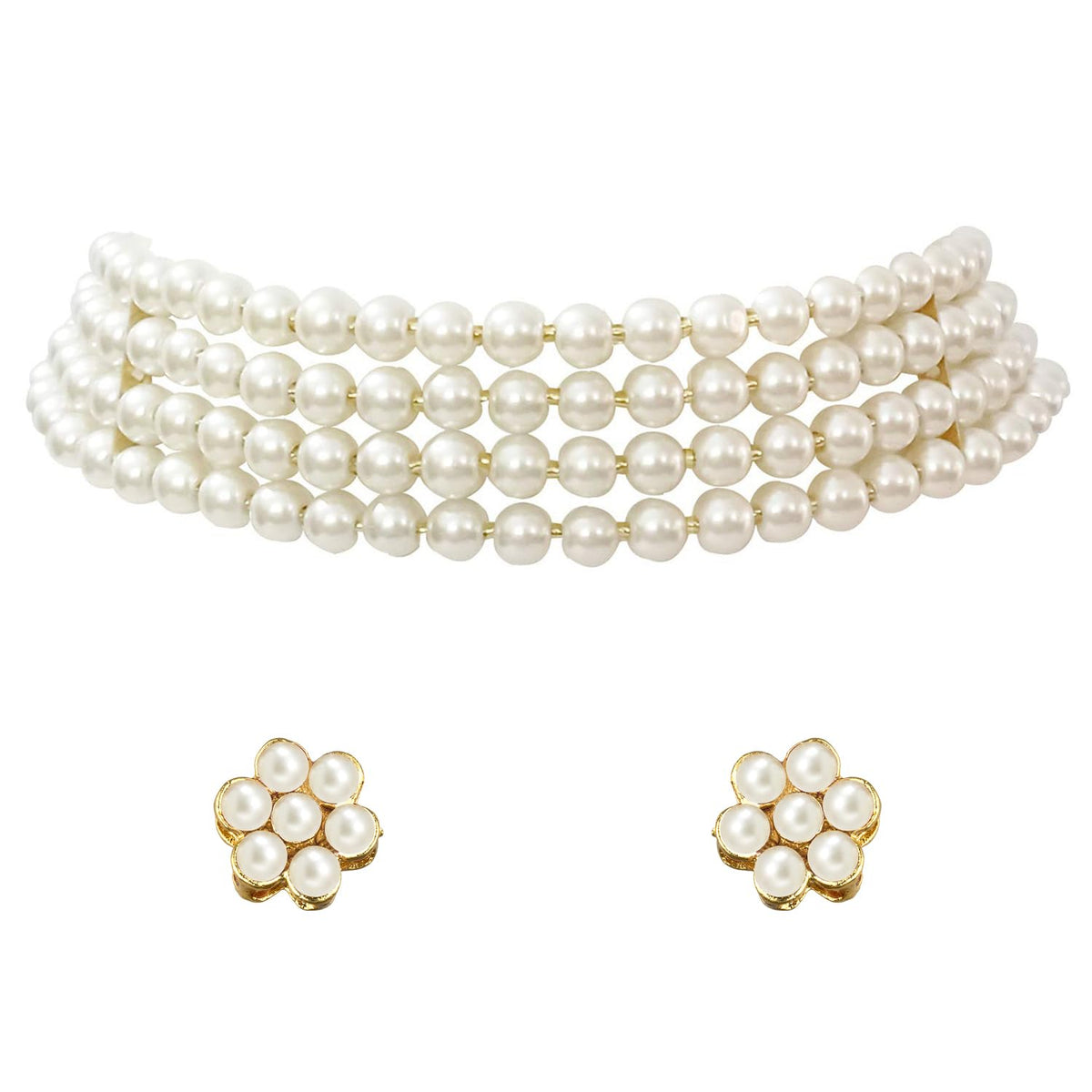 Faux Pearl Necklace & Jewelry Set Gift for Women