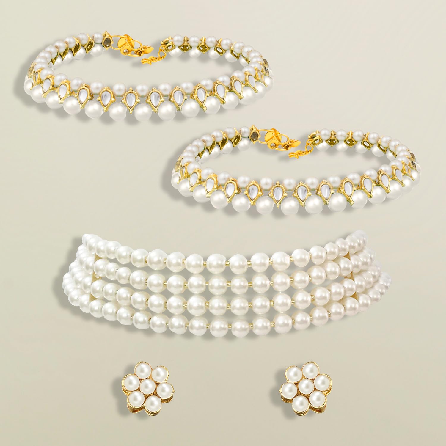 Faux Pearl Necklace & Jewelry Set Gift for Women
