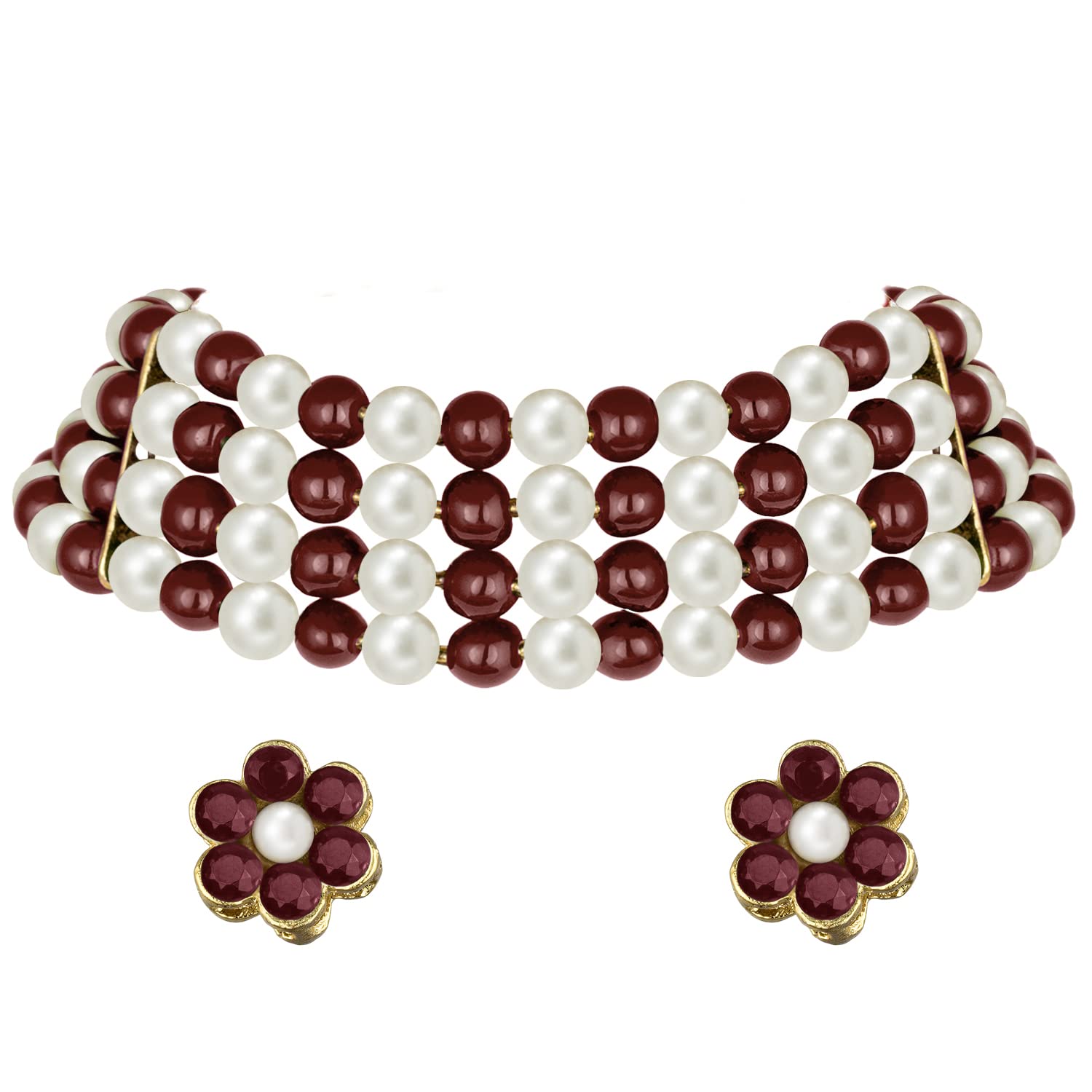 Faux Pearl Necklace & Jewelry Set Gift for Women