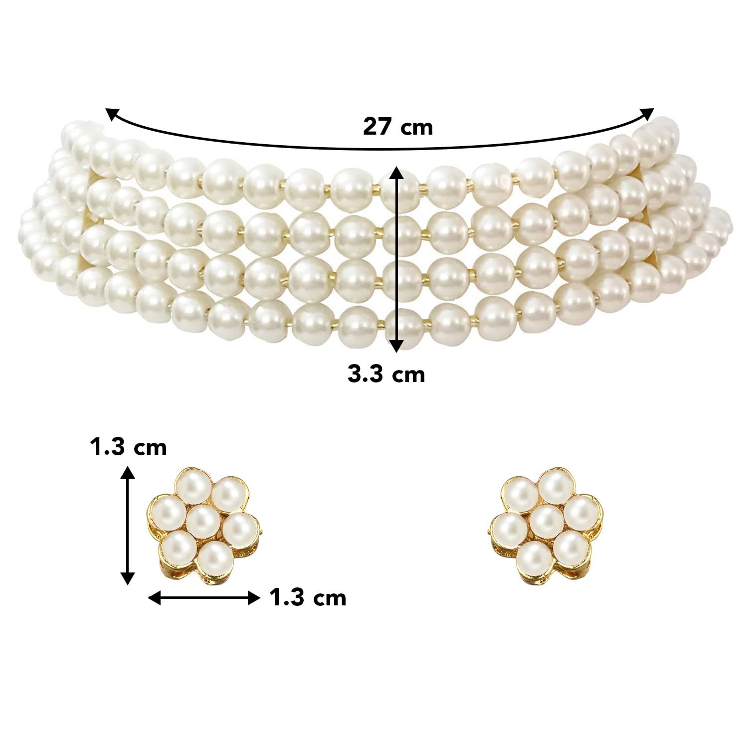 Faux Pearl Necklace & Jewelry Set Gift for Women