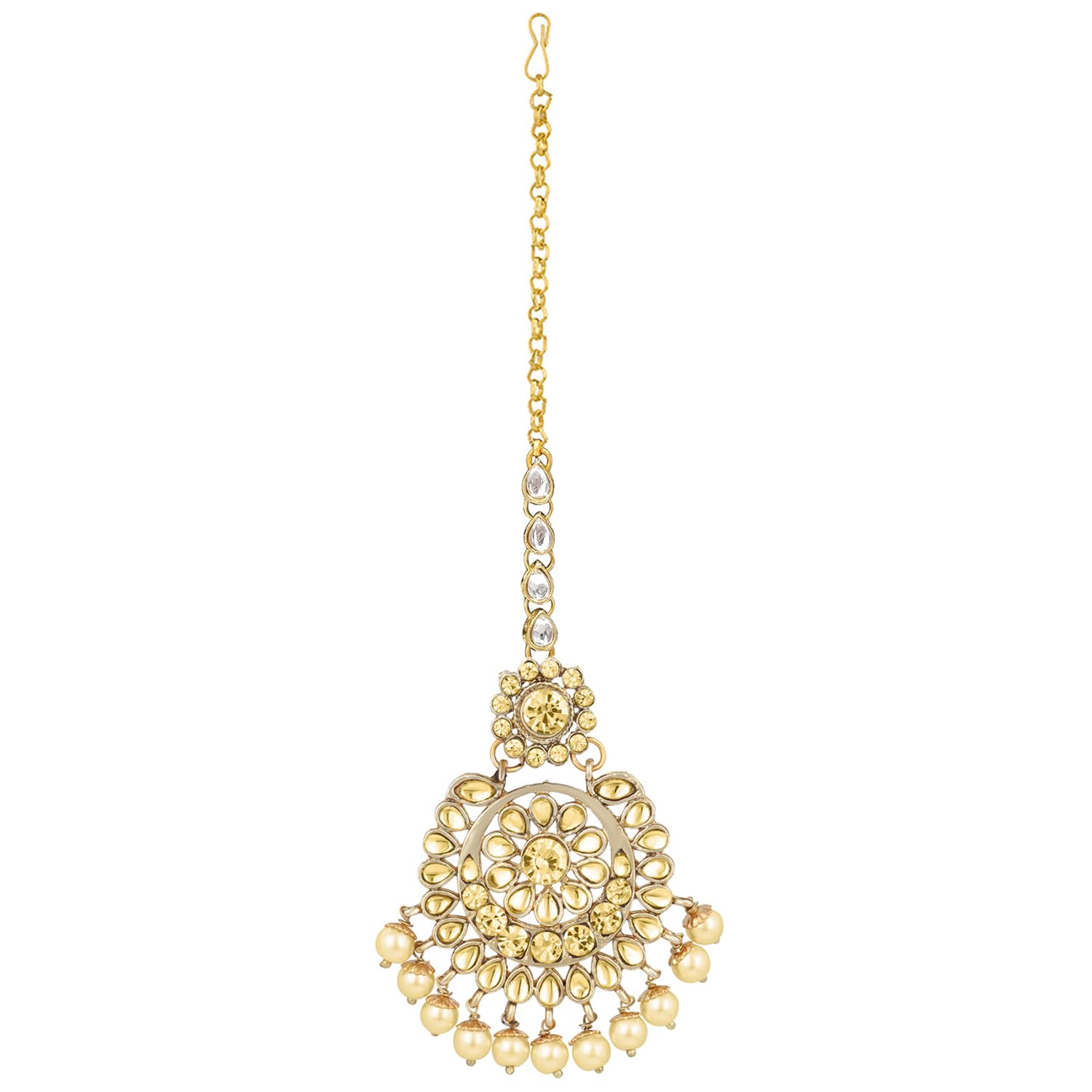Kundan Faux Pearl Bridal Jewelry Set Gift for Women