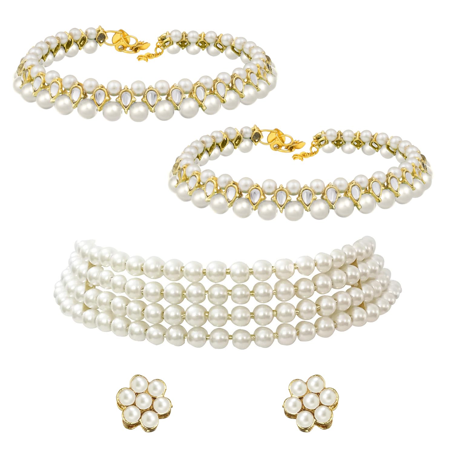 Faux Pearl Necklace & Jewelry Set Gift for Women