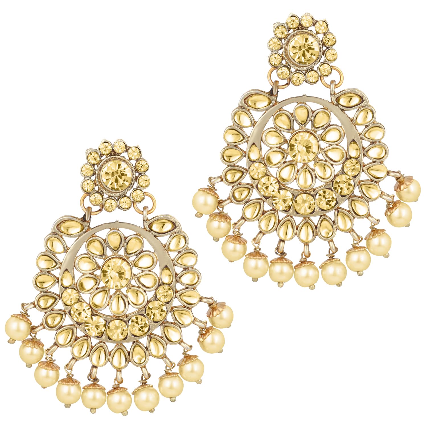 Kundan Faux Pearl Bridal Jewelry Set Gift for Women