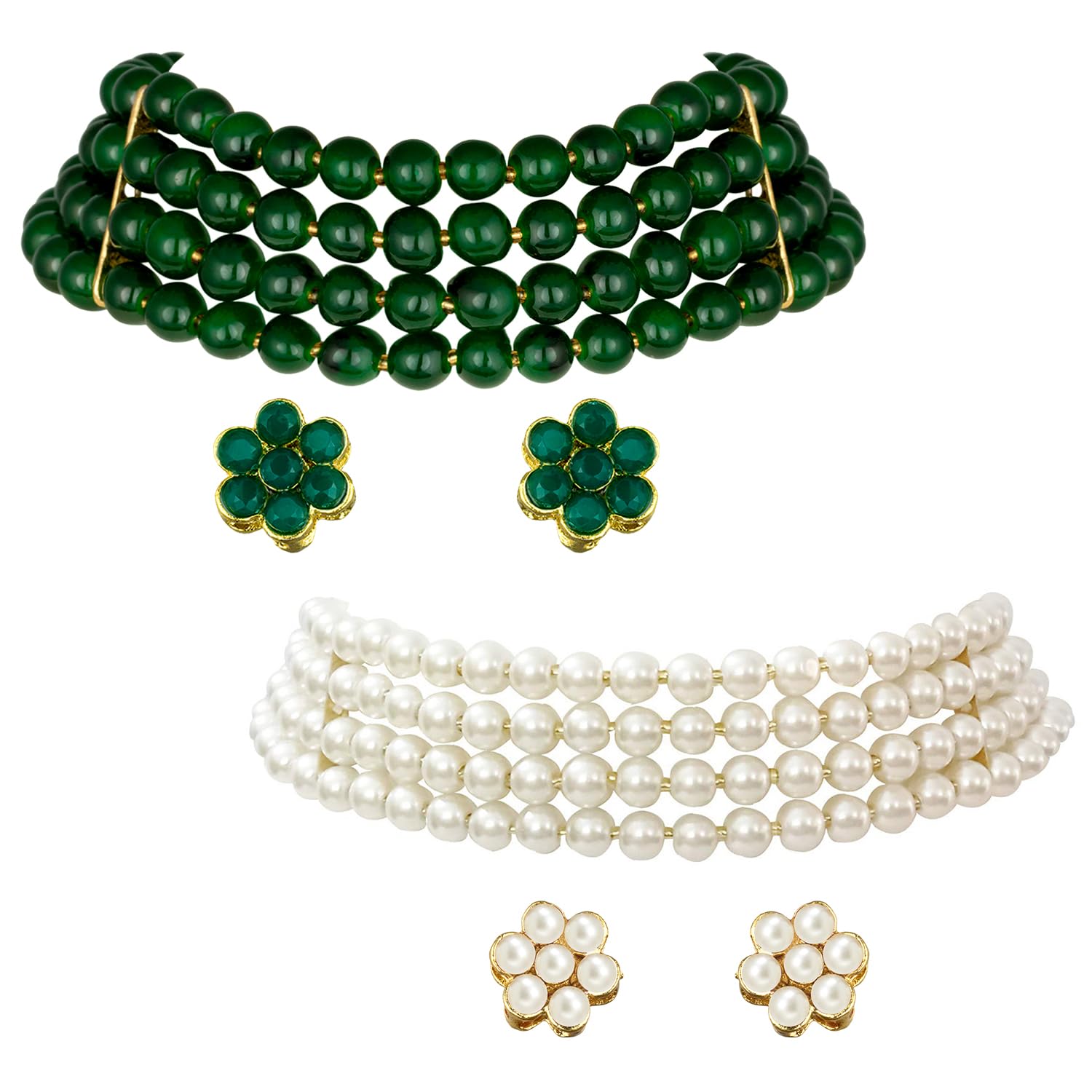 Faux Pearl Necklace & Jewelry Set Gift for Women