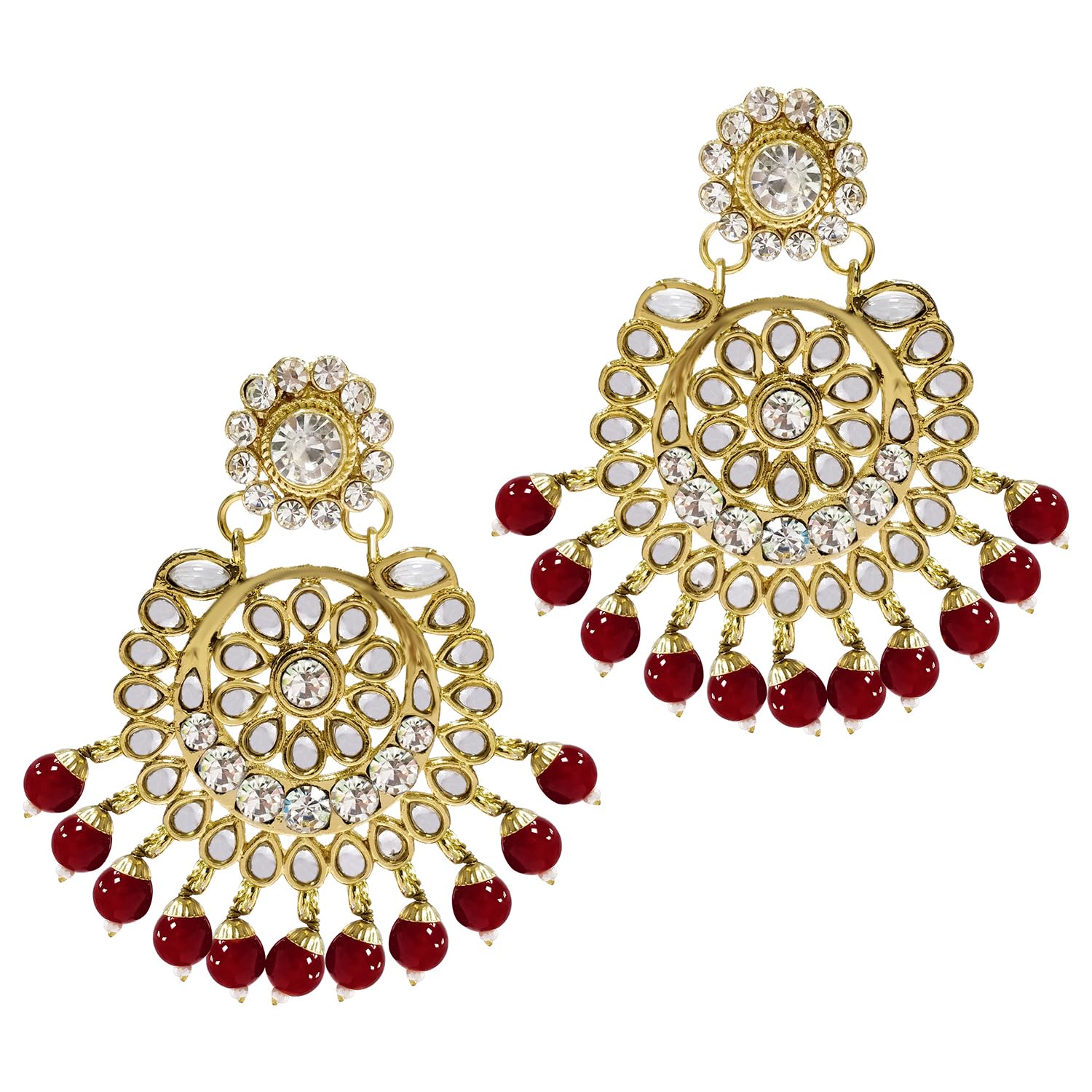 Kundan Faux Pearl Bridal Jewelry Set Gift for Women