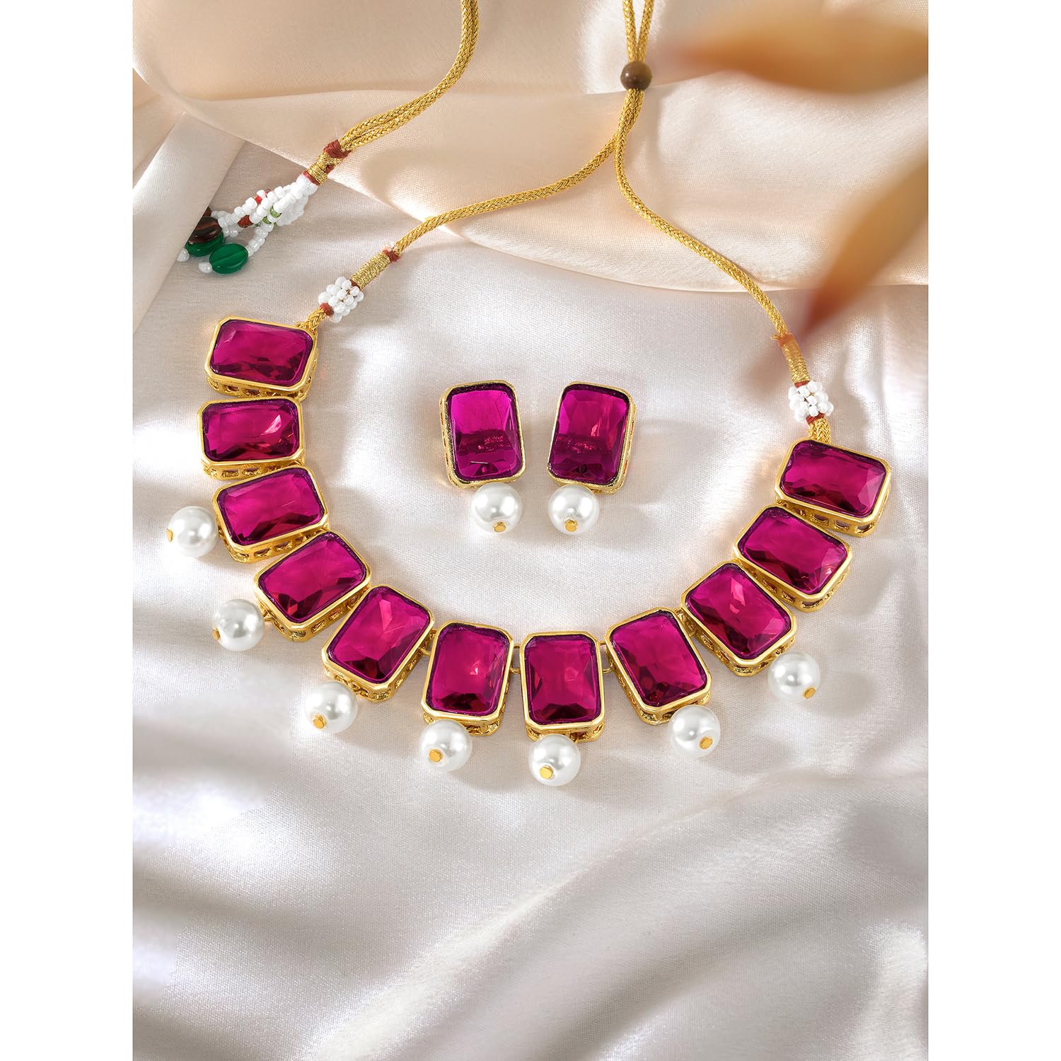 Faux Pearl Necklace & Jewelry Set Gift for Women