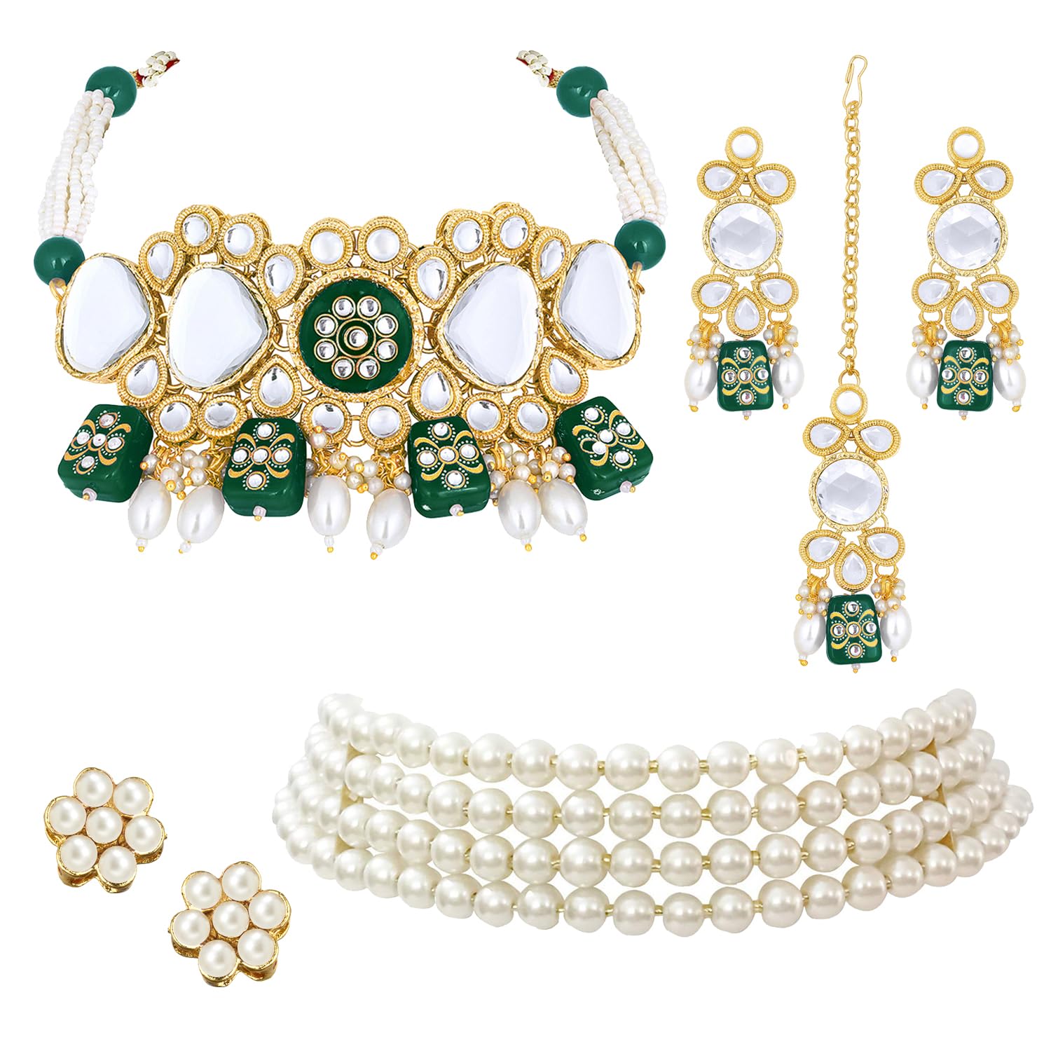 Faux Pearl Necklace & Jewelry Set Gift for Women