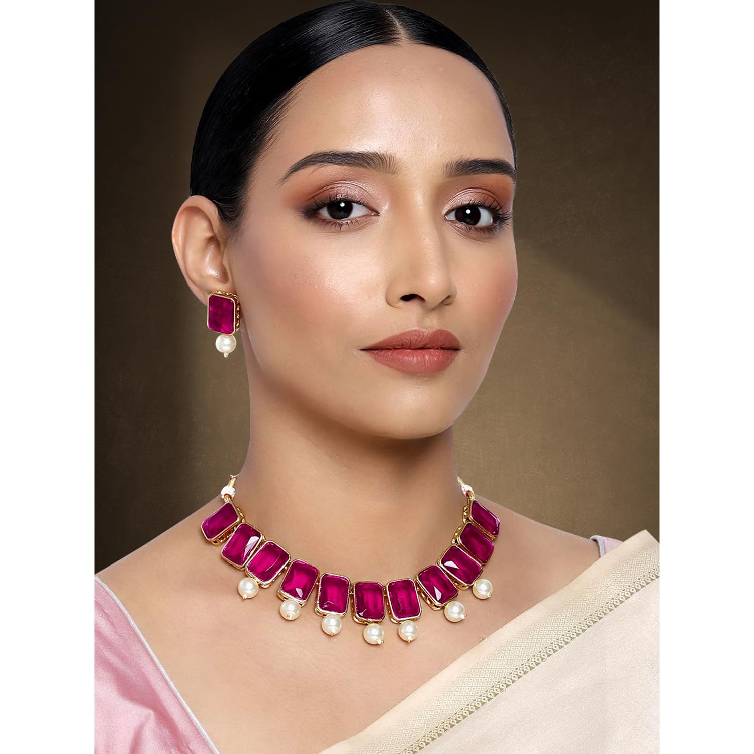 Faux Pearl Necklace & Jewelry Set Gift for Women