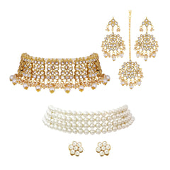 Faux Pearl Necklace & Jewelry Set Gift for Women