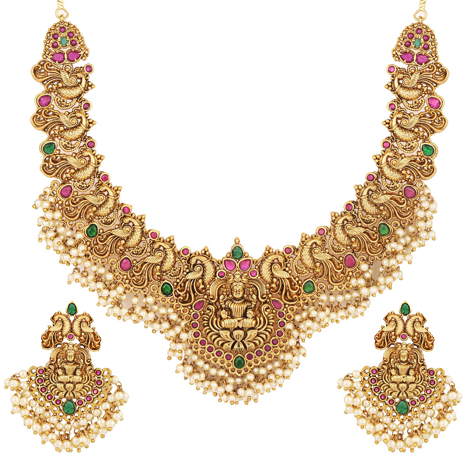 Fashion Latest Stylish Fancy Pearl Choker Traditional Jewellery Set for Women
