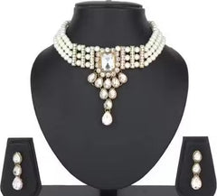 Square Combo White Jewelry Set