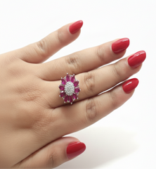 Elegant Party Wear Silver Plated Finger Ring
